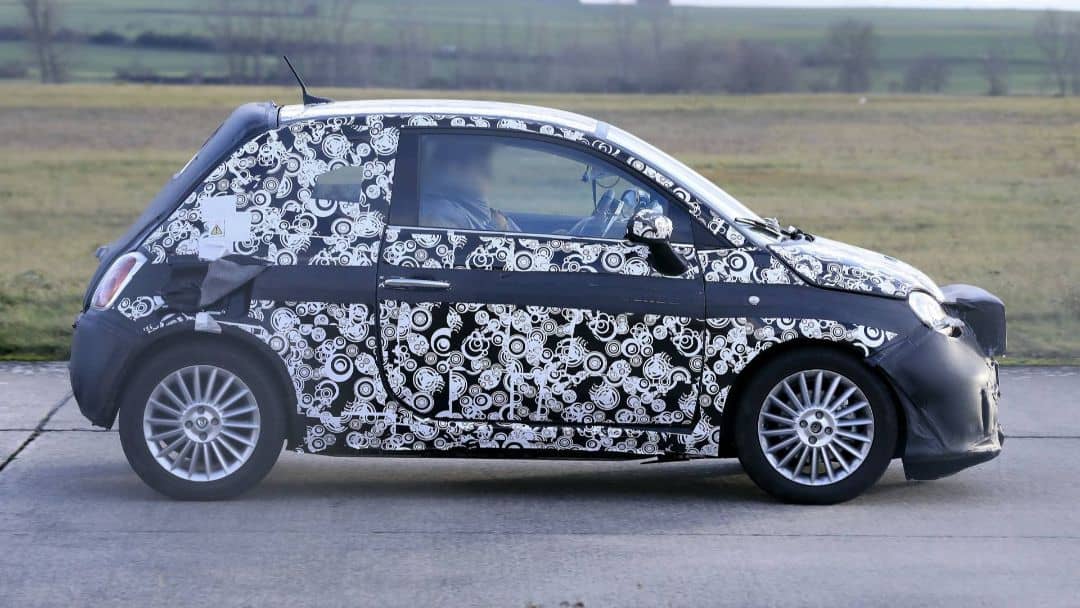 Fiat 500e 2020 prototype spyshot side