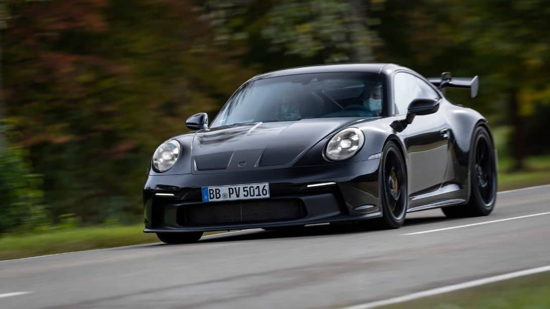 Porsche 911 GT3 type 992 Prototype Front three quarter