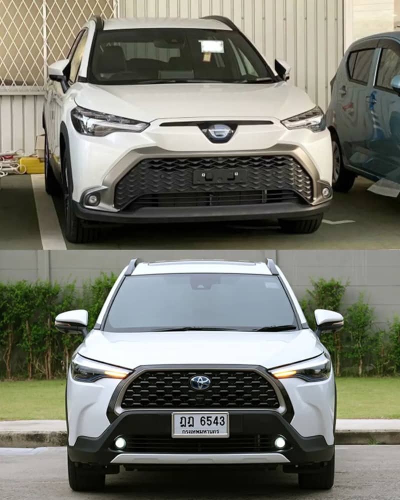 Toyota Corolla Cross Spyshot Comparison JDM and Overseas Front