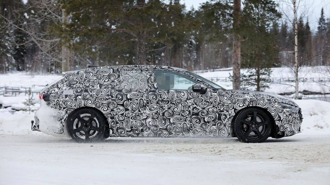 Audi A4 Avant 6th Gen Snow test Spyshot Side