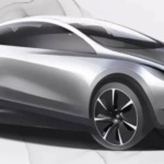 Tesla Compact Hatchback EV Sketch
