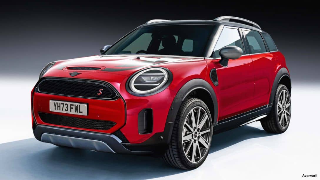 MINI Countryman 3rd Gen rendered by AutoExpress Front