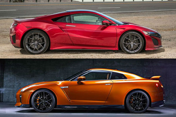 ホンダ新型NSX vs 日産GT-R スペックを比較する