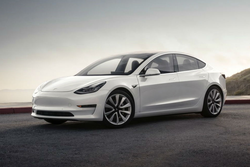 Tesla Model 3 Front three quarter
