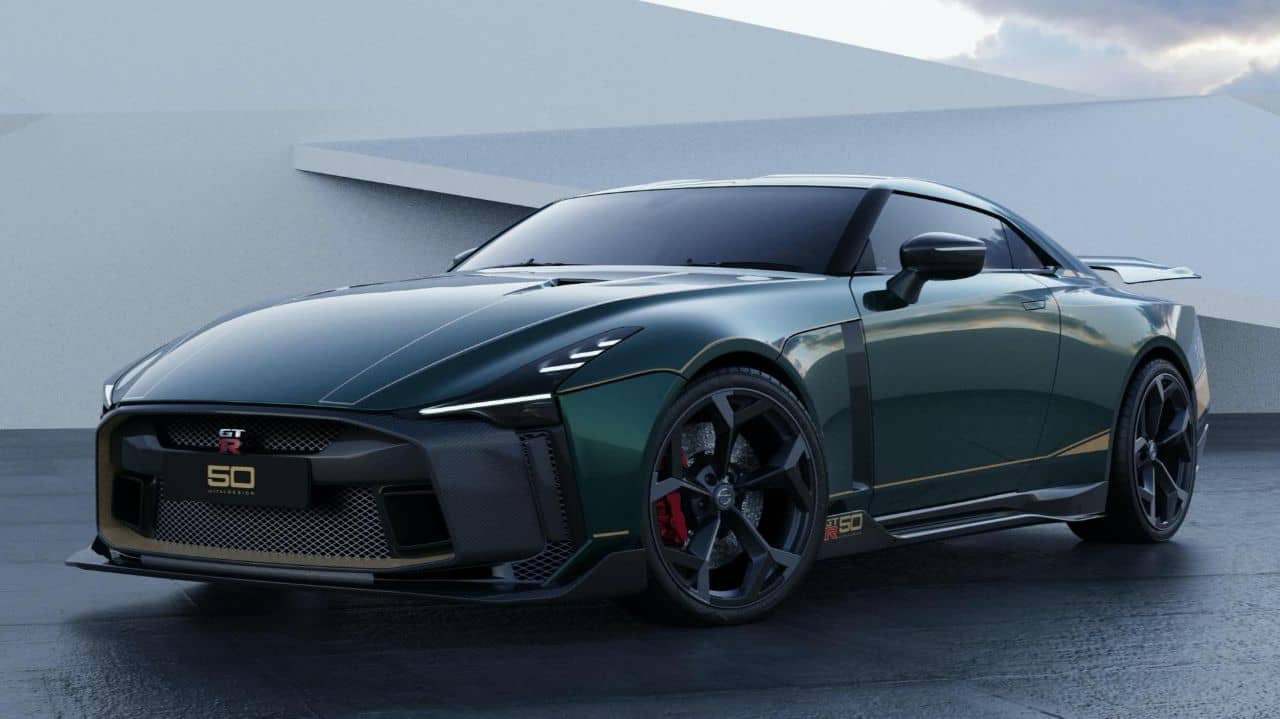 Nissan GT-R50 by Italdesign green front three quarter