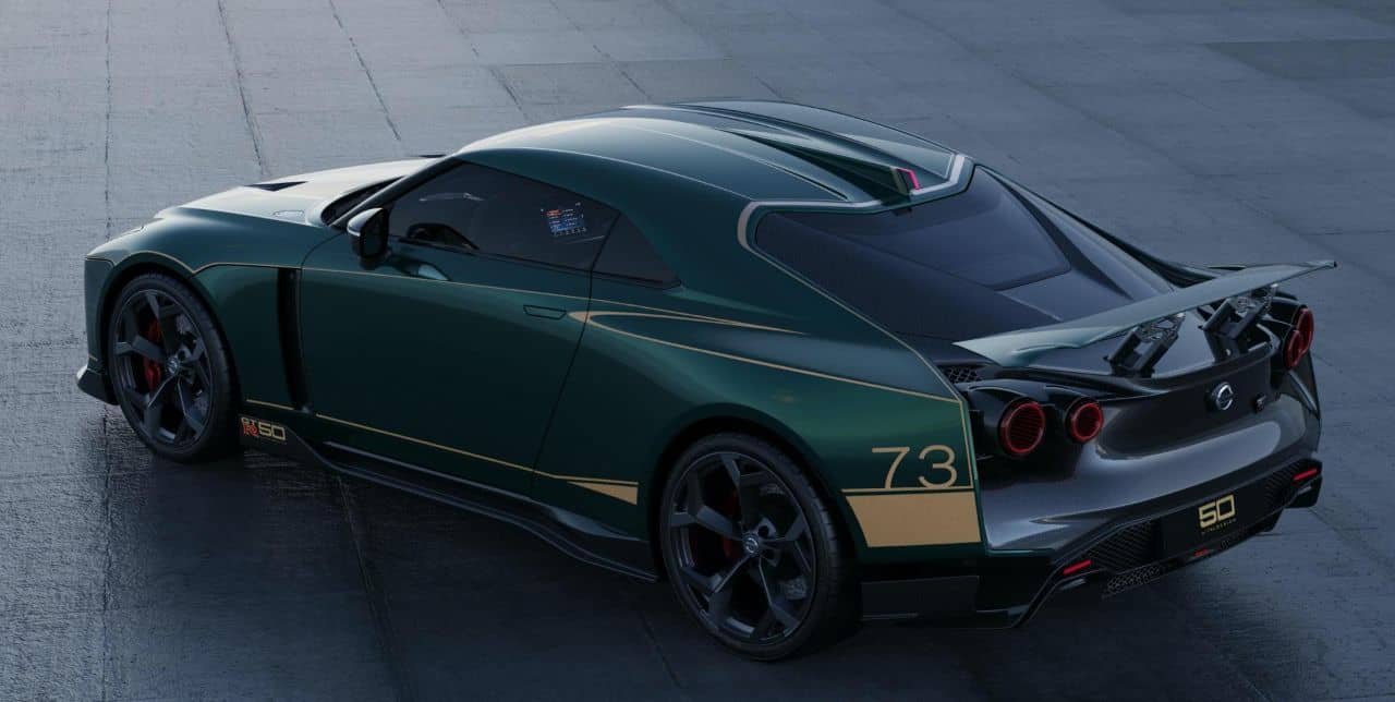 Nissan GT-R50 by Italdesign green rear three quarter