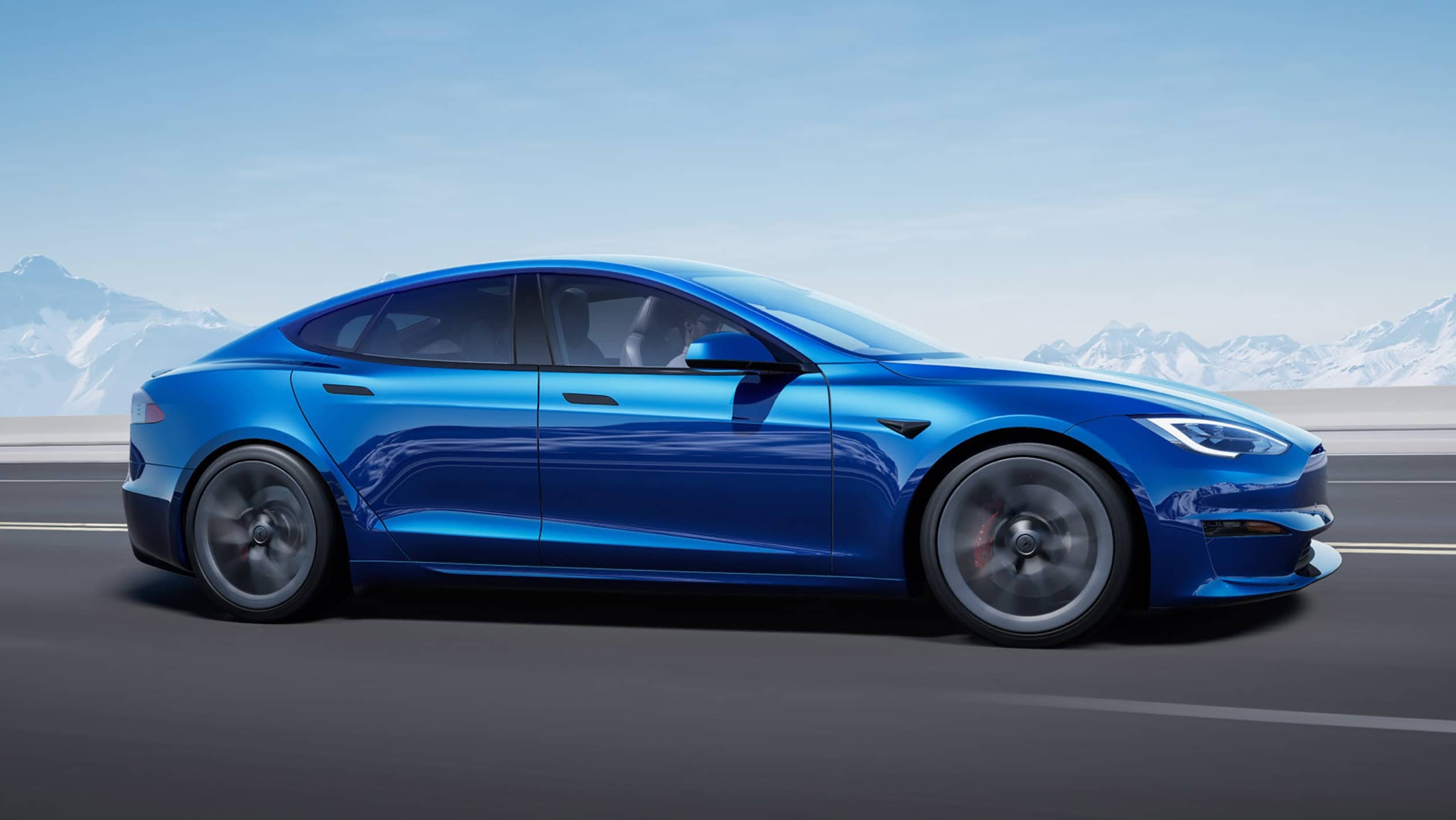 Tesla Model S 2021 Facelift Side
