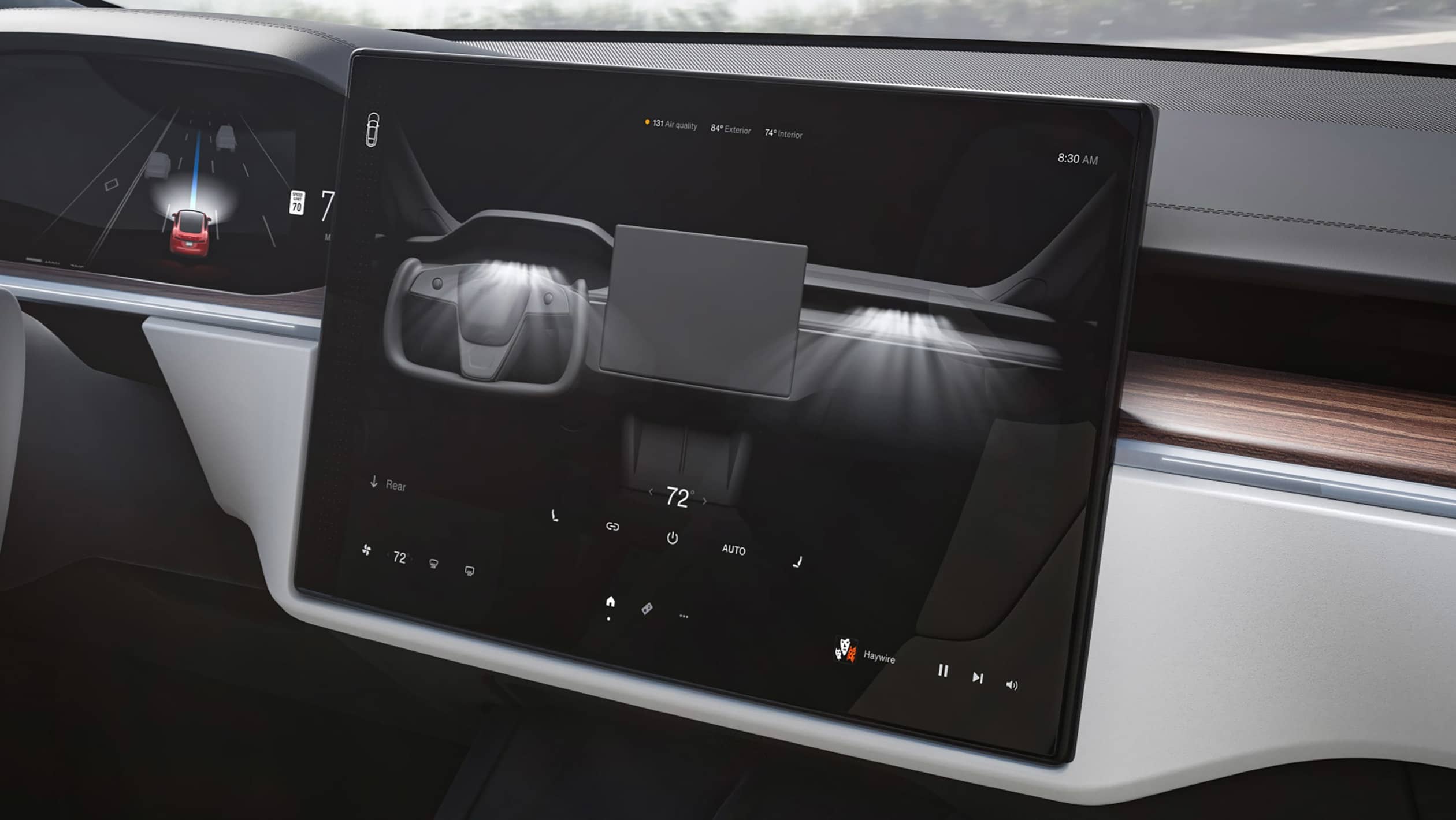 Tesla Model S 2021 Facelift Display