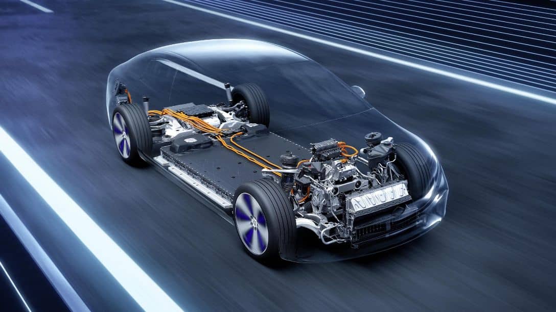 Mercedes Benz EQS Prototype Powertrain