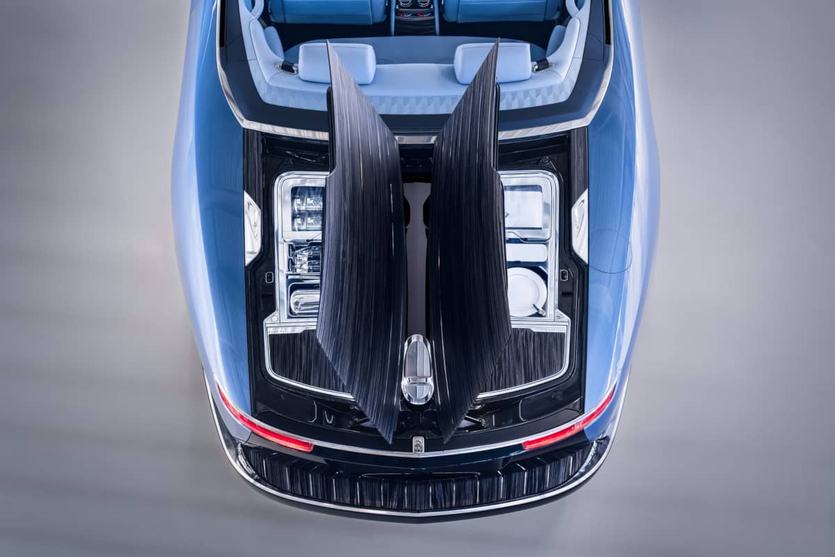 Rolls-Royce Boat Tail Trunk lid open