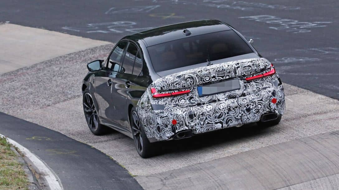 BMW 3 Series 2022 Facelift Spyshot Rear
