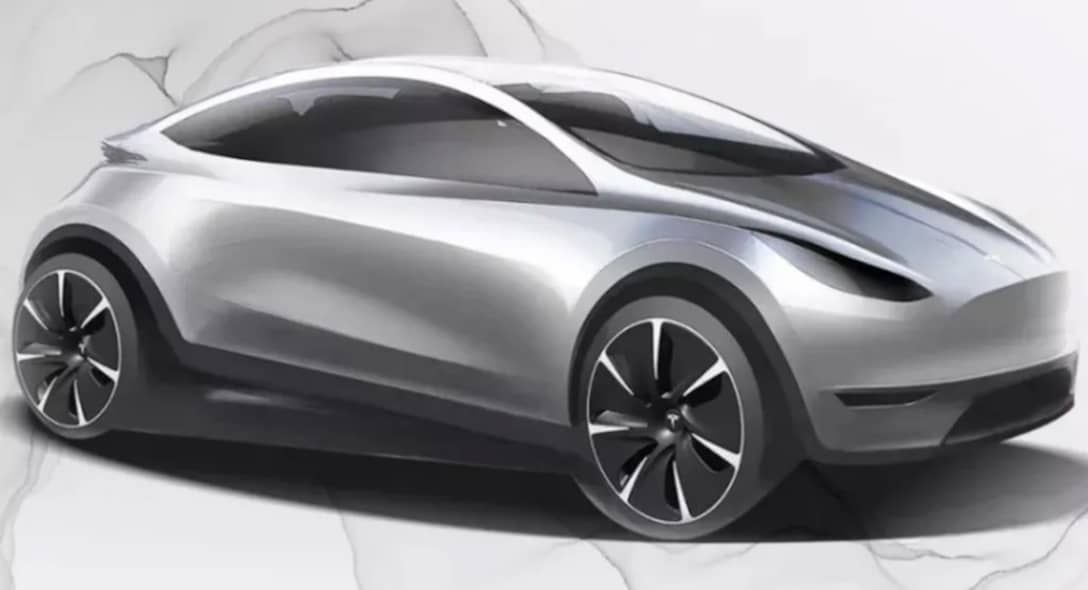Tesla Compact Hatchback EV Sketch