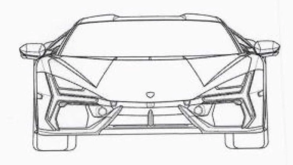 Lamborghini Aventador Successor Patent Image Front