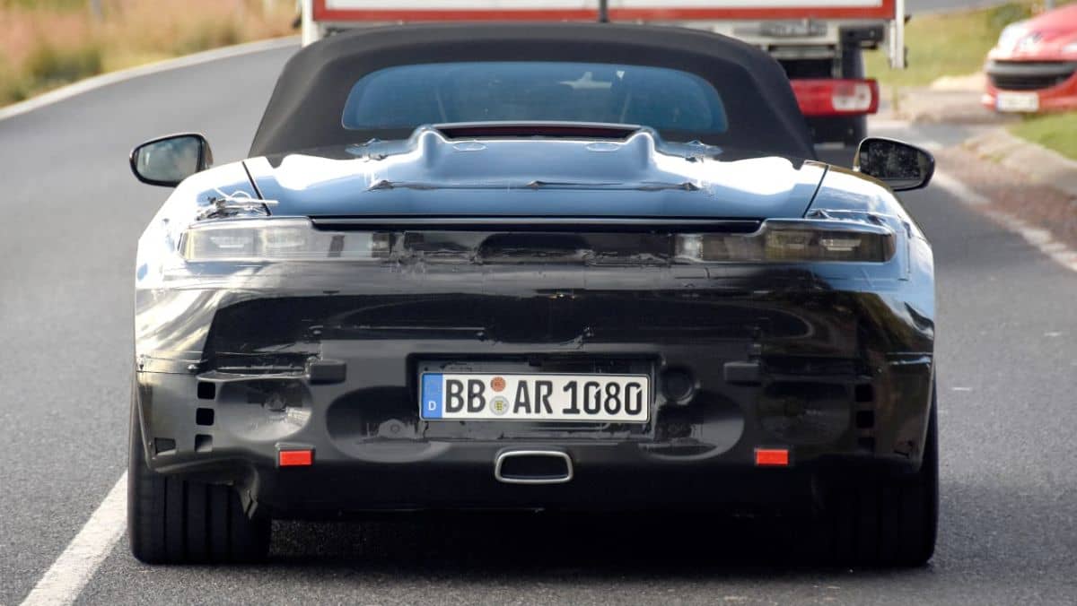 Porsche 718 Boxster EV Spyshot Rear